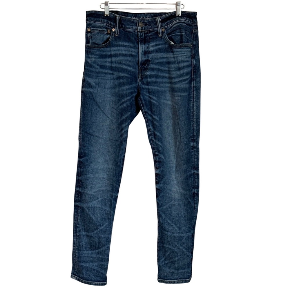 American Eagle Airflex Jeans Mens Size 34x30‎ Whiskers Honeycomb Stretch Denim